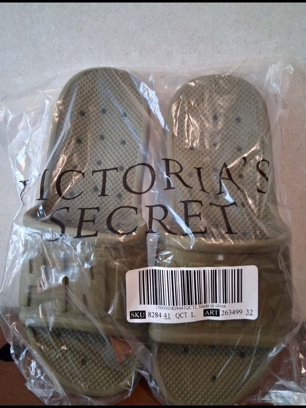Victoria's Secret Olive Green Slide Sandals